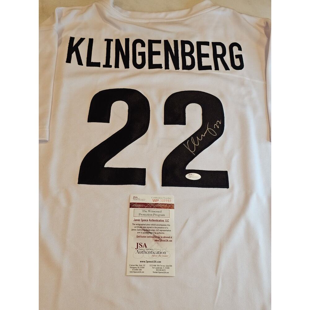 Meghan Klingenberg Autographed/Signed Jersey JSA COA Team USA Megan